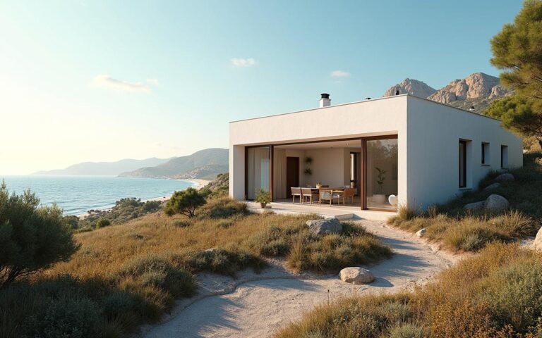 Maison en bord de mer en Andalousie à moins de 100 000 euros, nécessitant des rénovations.