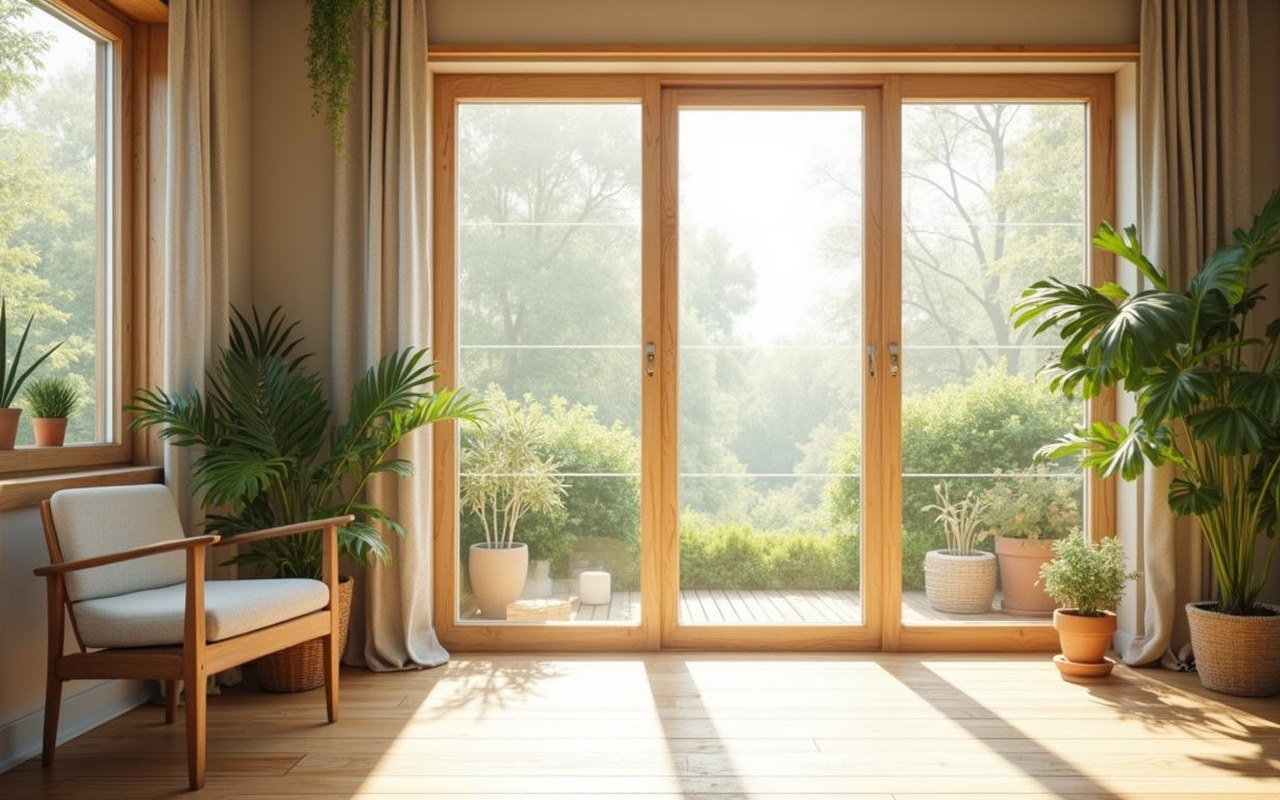 Intérieur d'une maison avec bois traité au Xylophène et ventilation adéquate.
